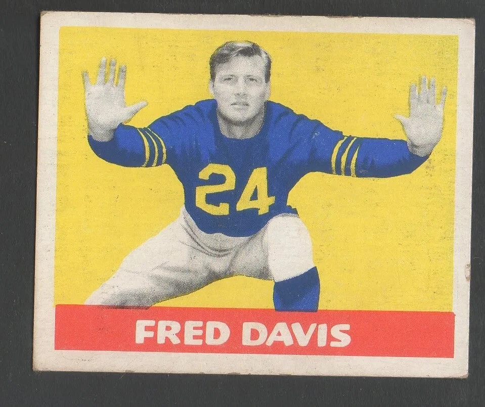 1948 Leaf Football Card #27 Fred Davis-Chicago Bears Vg Ex Card - Image 1 of 1