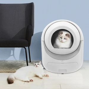 White Smart Cat Litter Box APP Automatic Self-Cleaning Litter BOX Snap-on Filter - Picture 1 of 16