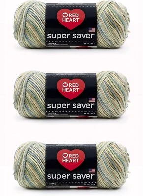 Hilo Red Heart Super Saver, paquete de 3, impresión Aspen de 3 unidades Foto 1 de 4