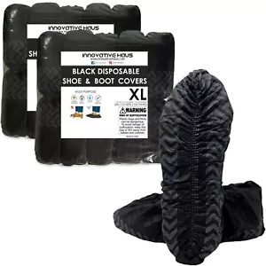 Innovativo Copriscarpe Monouso Haus Extra Large Nero Antiscivolo Confezione da 200 - Foto 1 di 13