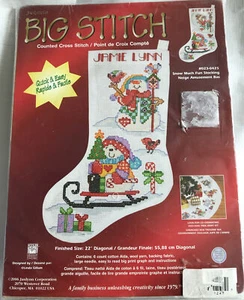 Janlynn SNOW MUCH FUN 22" STOCKING Big Stitch Counted Cross Stitch Kit 023-0425 - Picture 1 of 4