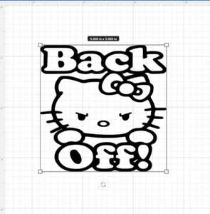 Calcomanía de vinilo trasera Hello Kitty, pegatina para autos, computadoras portátiles, ¡5x5 pulgadas! - Imagen 1 de 5