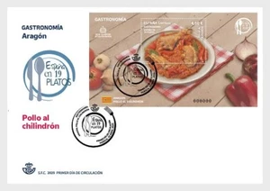 spain 2025 espagne food gastronomy 19 Dishes Aragon Pollo Chilindrón ms1v FDC - Picture 1 of 1