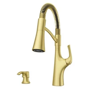 Pfister Ladera Culinary Pull Down Sprayer Kitchen Faucet 16.75" Brushed Gold - Picture 1 of 6