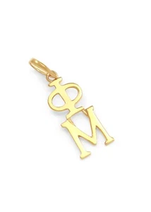 Lavaliere Phi Mu oro macizo 14K ¡¡NUEVO!!! - Imagen 1 de 1