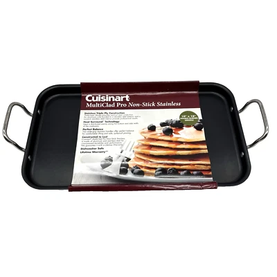 Cuisinart MultiClad Pro Griddle Skillet Nonstick Double Burner 10X18" MCP45-25NS - Image 1 of 4