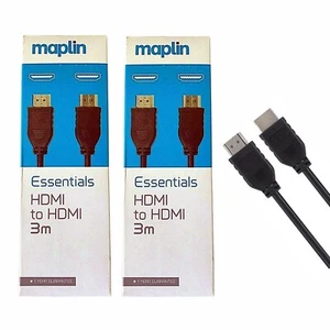 2 x Cable compatible con especificaciones Maplin Essential 3 metros HDMI 1.4 - Imagen 1 de 2