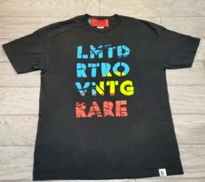 Greedy Genius LMTD RTRO VNTG RARE Black Graphic T Shirt sz L - Picture 1 of 9