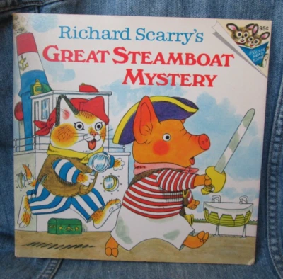 1975 RICHARD SCARRY'S GREAT STEAMBOAT MYSTERY PAPERBACK BOOK Random House BK4 Foto 1 de 2