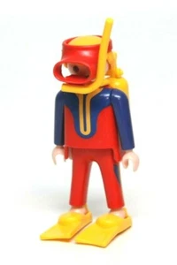 Playmobil Figure Ocean Scuba Diver Snorkeler Mask Flippers Wetsuit Oxygen 4488 - Picture 1 of 2