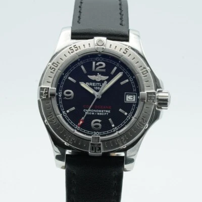 Breitling Colt Oceane Reloj de Mujer A77380 32MM Acero Con Cuero Banda Bonito - Imagen 1 de 4