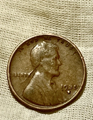 1935 S Lincoln Wheat Cent Mint Error Die Crack Cover
