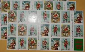 Two x 20 = 40 of CHRISTMAS SANTA & CHILDREN 32¢ US Postage Stamps. USA 3008-3011 - Picture 1 of 8