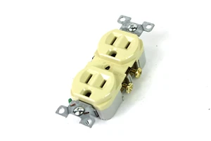 Arrow Hart CR15V Duplex Receptacle, Ivory, 125V, 15A (Pack of 10) - Picture 1 of 5