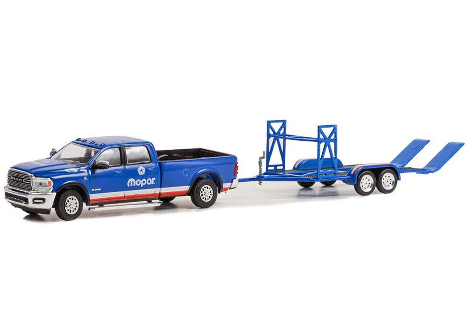 Greenlight 32250D Hitch & Tow 2020 Ram 2500 Laramie w/ Tandem Trailer - MOPAR - Image 1 of 1