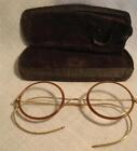 Vintage Eyeglasses Glo Gold  Eye Glasses With Brown Rim And Case - Inventory  #5