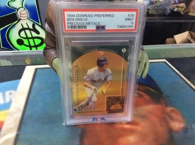 Donruss Preferred Ben Grieve 1998 metales preciosos oro PSA 9 1 gramo oro puro Foto 1 de 4