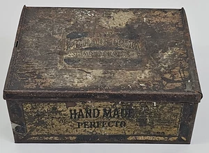 Esa lata antigua perfecta hecha a mano de Philadelphia ~ caja de cigarros vintage - Imagen 1 de 14