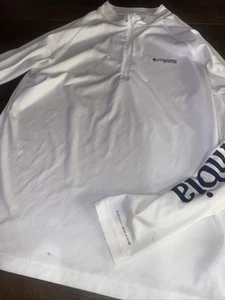 COLUMBIA PFG Omni-shade Long Sleeve Fishing Shirt Men’s MEDIUM 1/4 Zip - Picture 1 of 11