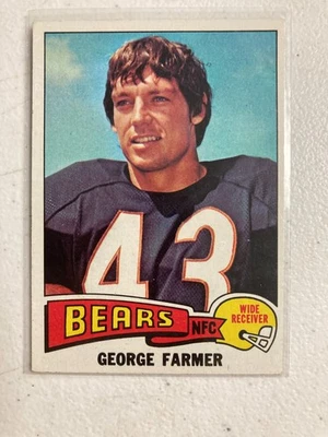 1975 topps football #346 george farmer chicago bears - Image 1 of 2