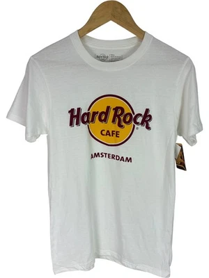 Hard Rock Cafe Amsterdam White Graphic T-Shirt Size Small - Image 1 of 4