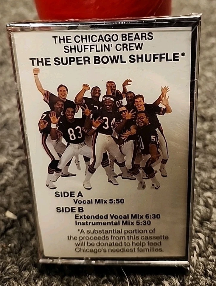 Vintage 1985 Chicago Bears Super Bowl Shuffle Cassette Tape SEALED - Image 1 of 3