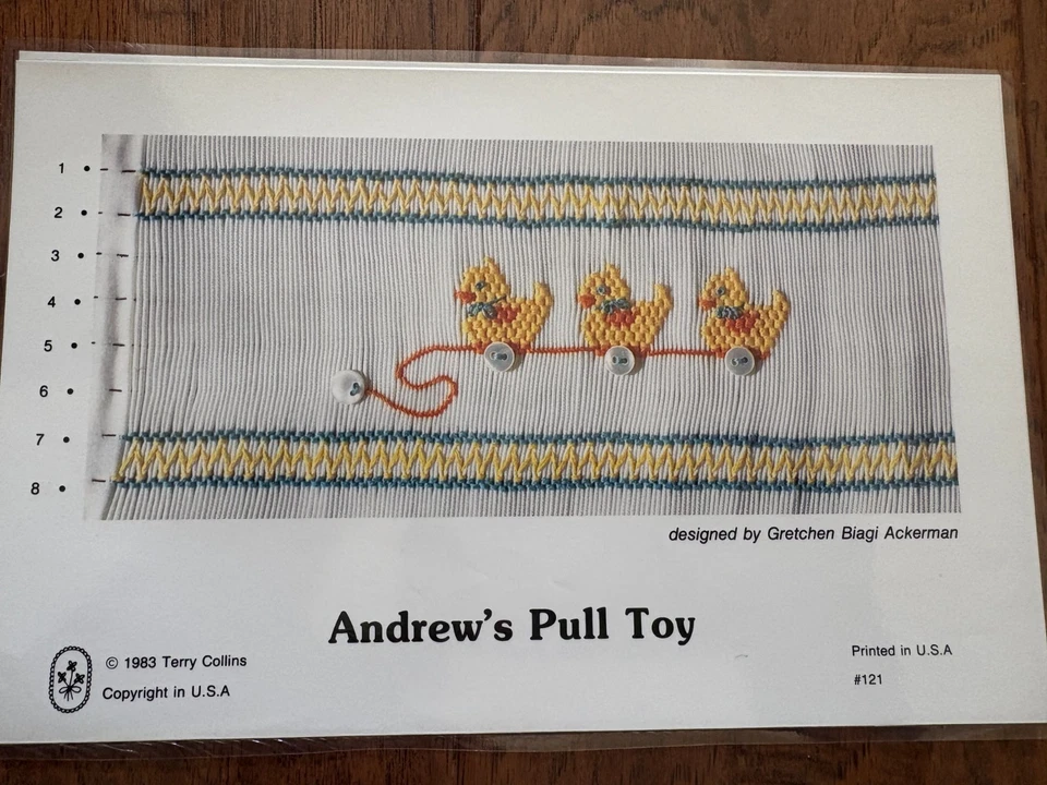 Andrew's Pull Toy Smocking Plate Terry Collins # 121 1983 Foto 1 de 1