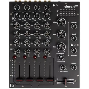 UNION AUDIO ELARA 4 MK2 Analog Drehbarer DJ Mixer 4 Kanal Line Phono Effekte - Bild 1 von 7