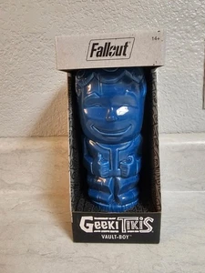 Geeki Tiki Blue FALLOUT Vault Boy Ceramic Mug Tumbler 14 oz. Bethesda Licensed - Picture 1 of 2