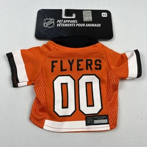 Neu Philadelphia Flyers Hund Haustier Trikot XS orange NHL Hockey #00 Spruch Logo - Bild 1 von 7