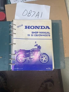 1978-1981 HONDA SHOP SERVICE MANUAL CB400T CB400A CM400T CM400A CM400E OEM - Bild 1 von 11