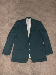 Blazer verde Hickey Freeman X Bobby Jones con botones dorados de golfista lana para hombre 44R - Imagen 1 de 11