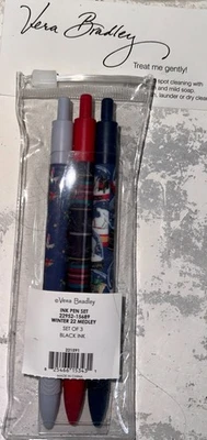 Juego de bolígrafos de tinta VERA BRADLEY ELEGIR nuevo en paquete nuevo con etiquetas conjunto de 3 bolígrafos de clic nuevo en paquete Foto 1 de 4