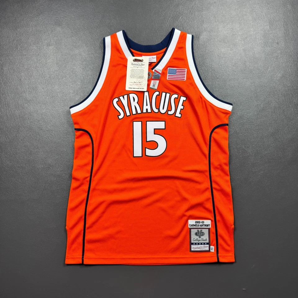 100% Authentic Carmelo Anthony Mitchell Ness 02 03 Syracuse Jersey Size 44 L - Image 1 of 4