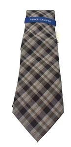 Vince Camuto Nico Plaid Wool Blend Necktie, OS - Picture 1 of 7