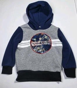 JUSTICE LEAGUE Jungen Fleece Hoodie mit Lentikular Patch, Größe 2T Pullover Guc - Bild 1 von 24