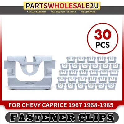 30x 1 1/16 pulgadas molduras de ventana molduras reveladoras clips retenedores para Chevrolet Caprice Foto 1 de 4
