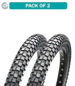 2 Pack Maxxis Holy Roller Tire Clincher Wire Black Single Compound 20 x 1.75 - Picture 1 of 2