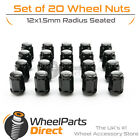 Black Original Style Wheel Nuts (20) 12x1.5 Radius For Honda Accord Type-R 01-04