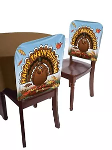 4 fundas para silla de pavo - vacaciones otoño acción de gracias cosecha decoración 19x15 - Imagen 1 de 1