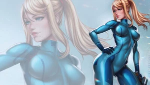 Anime dandonfuga samus aran metroid blonde blue eyes Playmat Gaming Mat Desk - Picture 1 of 1