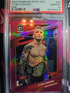 2022 Panini Donruss Optic UFC Pink Prizm #84 TJ Dillashaw /25 PSA 10 - Bild 1 von 3