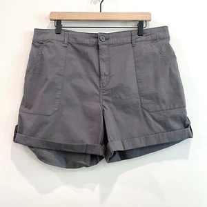 Sanctuary Social Standard Women's XXL Cuffed Utility Shorts 5" Inseam Gray - Picture 1 of 10