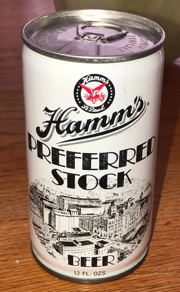 Lata de cerveza Hamm's vintage tira lengüeta vacía años 70 original 12 oz stock preferido Foto 1 de 4