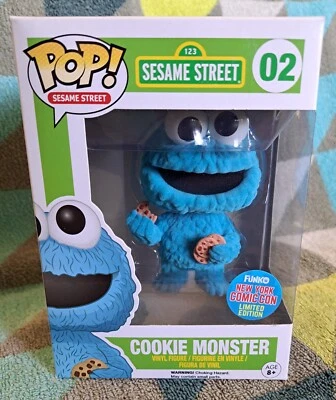 Cookie Monster Pop 02 Flocked - Sesame Street Funko Pop! Vinyl 2015 NY Comicon - Image 1 of 4