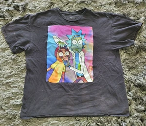 Camiseta de natación Rick & Morty para adultos XL negra algodón manga corta pulóver defectuoso - Imagen 1 de 16