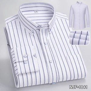 Mens Dress Shirts Clothes Long Sleeves Formal Pocket Oxford Cotton Casual Shirts - Bild 1 von 9