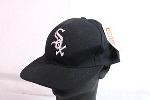 RARE VTG NWT 90s Chicago White Sox MLB Snapback Hat - Black/White 100% Wool - Picture 1 of 12