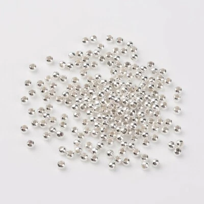 250 Silver Plated Spacer Beads 3mm Crimps Jewellery Making Findings  - Image 1 of 2