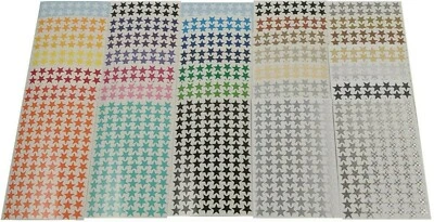 1/2 inch Glossy Star Stickers, 104 stars, Permanent Outdoor Vinyl, 35 colors! - Image 1 of 3
